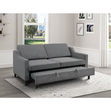 Adelia Dark Gray Studio Sofa with Pull-out Bed - Ornate Home