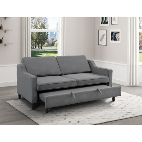 Adelia Dark Gray Studio Sofa with Pull-out Bed - Ornate Home