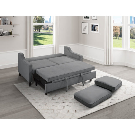 Adelia Dark Gray Studio Sofa with Pull-out Bed - Ornate Home