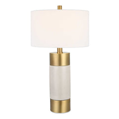 Adelia Ivory/Brass Table Lamp - Ornate Home
