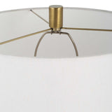 Adelia Ivory/Brass Table Lamp - Ornate Home