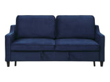 Adelia Navy Studio Sofa with Pull-out Bed - Ornate Home