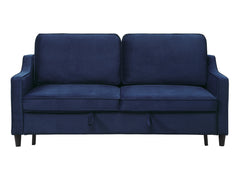 Adelia Navy Studio Sofa with Pull-out Bed - Ornate Home