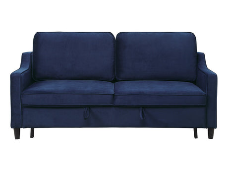 Adelia Navy Studio Sofa with Pull-out Bed - Ornate Home