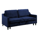 Adelia Navy Studio Sofa with Pull-out Bed - Ornate Home