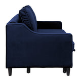 Adelia Navy Studio Sofa with Pull-out Bed - Ornate Home