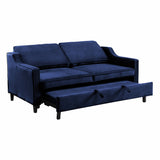Adelia Navy Studio Sofa with Pull-out Bed - Ornate Home