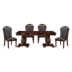 Adelina Brown 5pc Dining Set - Ornate Home