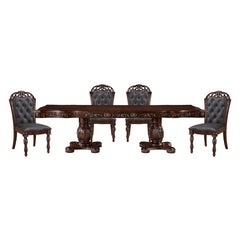 Adelina Brown 5pc Dining Set - Ornate Home