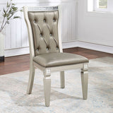 Adelina Champagne/Warm Gray Side Chair (Set of 2) - Ornate Home
