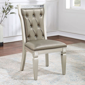 Adelina Champagne/Warm Gray Side Chair (Set of 2) - Ornate Home