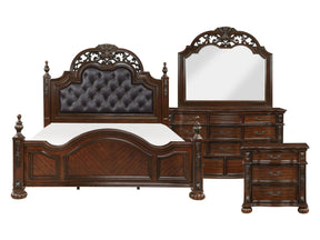Adelina Cherry 4-piece Queen Bedroom Set - Ornate Home