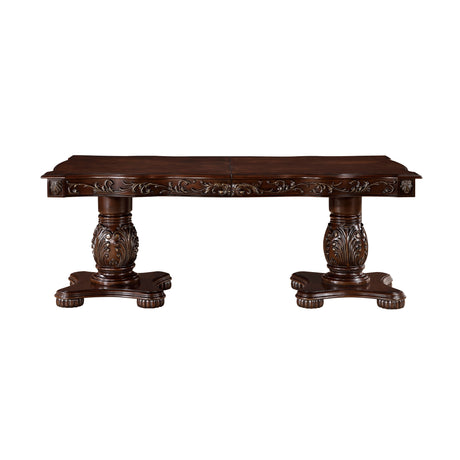 Adelina Cherry/Brown 5-Piece Dining Table Set - Ornate Home