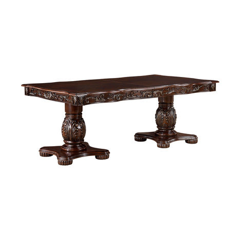 Adelina Cherry/Brown 5-Piece Dining Table Set - Ornate Home