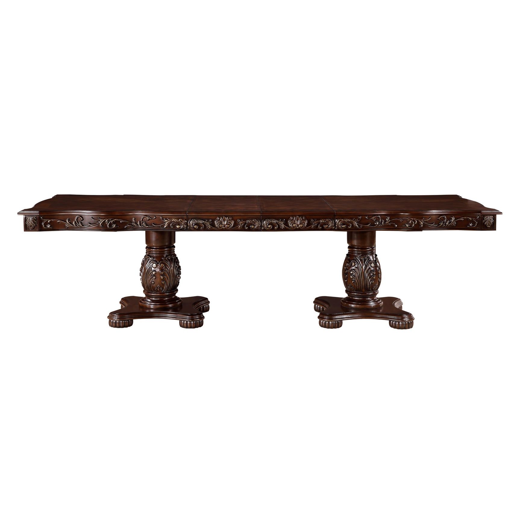 Adelina Cherry/Brown 5-Piece Dining Table Set - Ornate Home