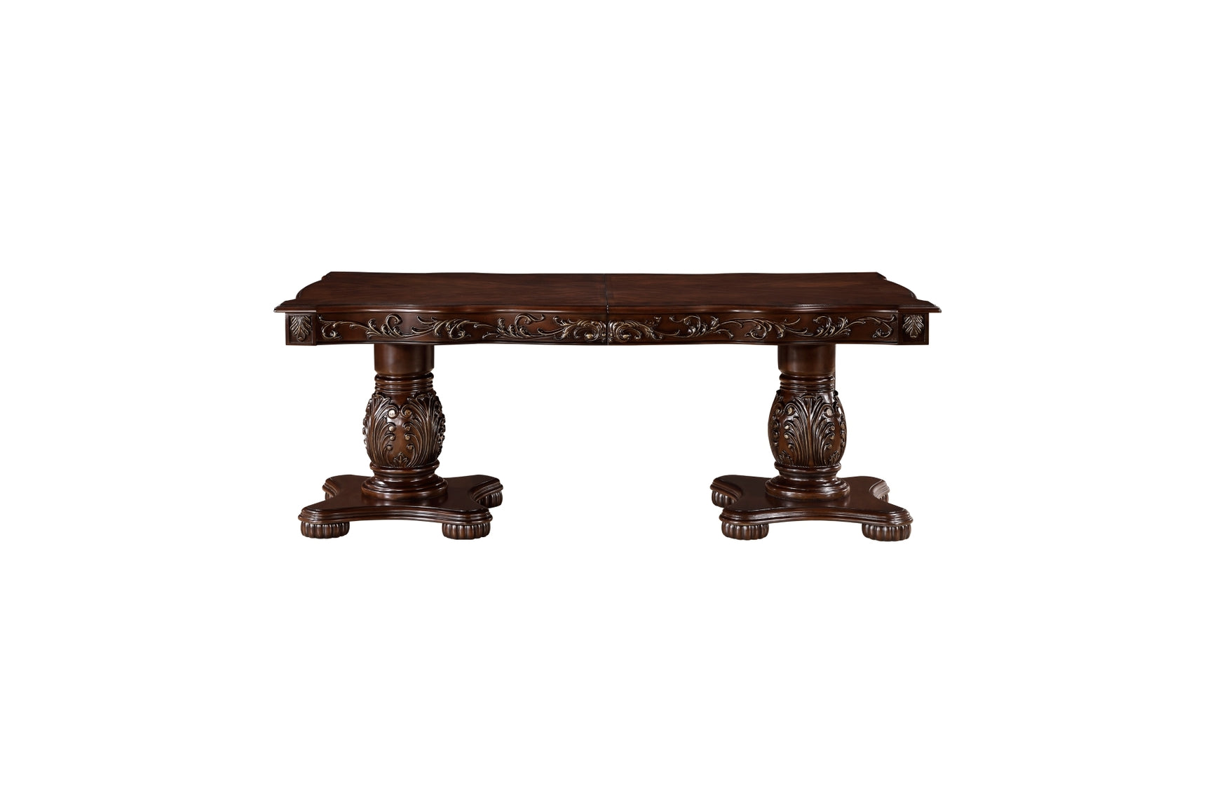 Adelina Cherry/Brown 7-Piece Dining Table Set - Ornate Home