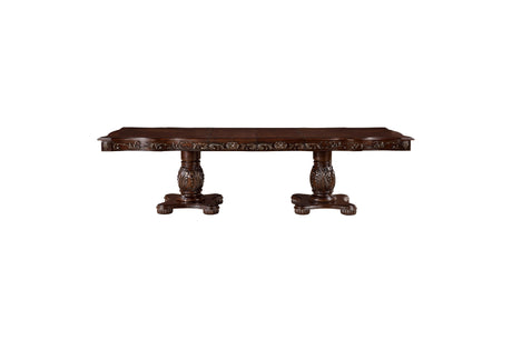 Adelina Cherry/Brown 7-Piece Dining Table Set - Ornate Home