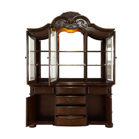 Adelina Cherry Buffet & Hutch - Ornate Home