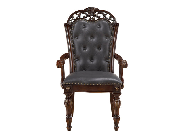 Adelina Cherry Dining Arm Chair (Set of 2) - Ornate Home