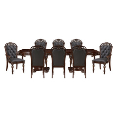 Adelina Gray 9pc Dining Set - Ornate Home