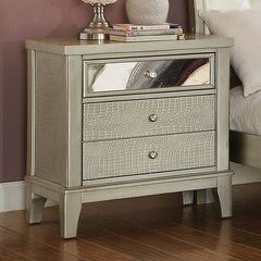 Adeline Silver Nightstand - Ornate Home