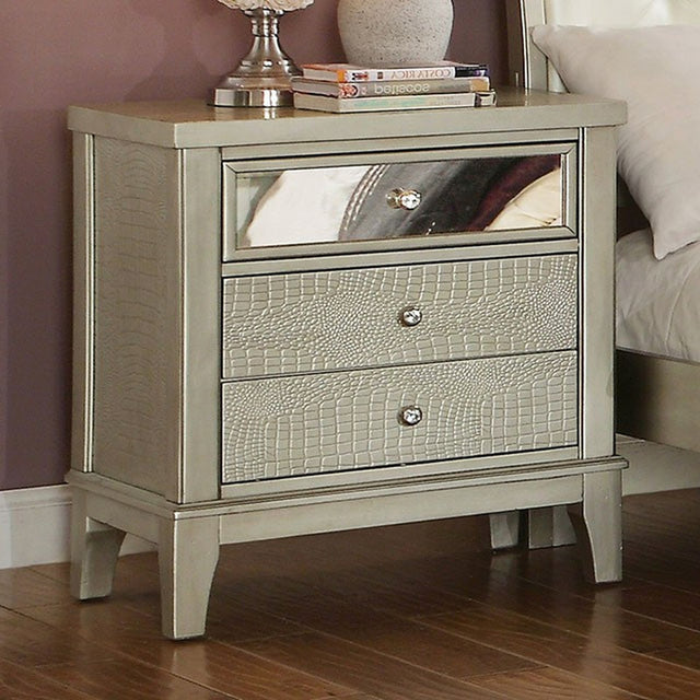 Adeline Silver Nightstand - Ornate Home
