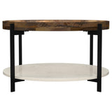 Adhvik Natural / White Coffee Table - Ornate Home