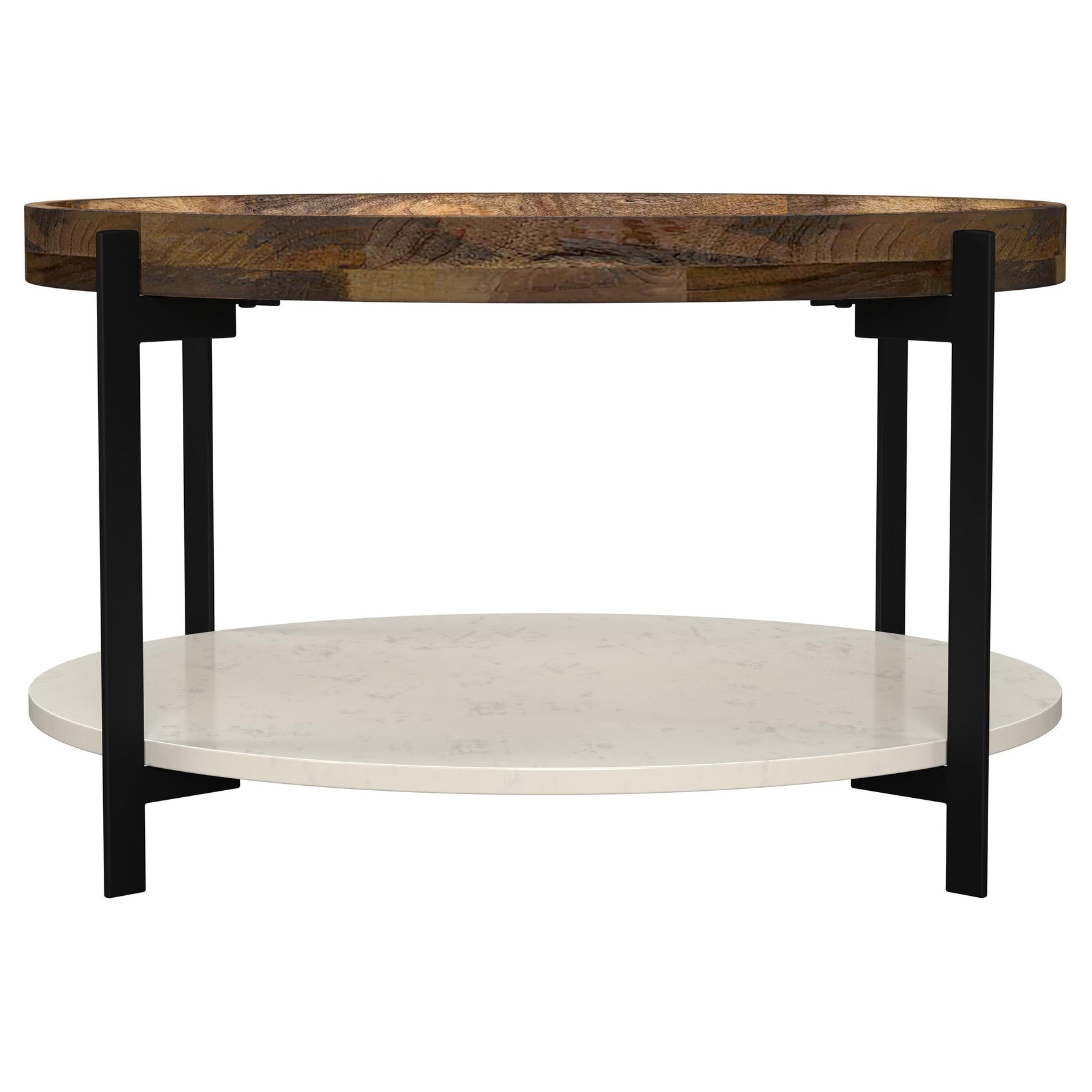 Adhvik Natural / White Coffee Table - Ornate Home