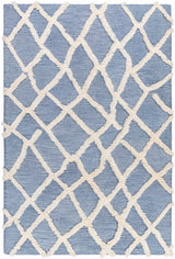 Adica Blue Wool Area Rug - Clearance - Ornate Home