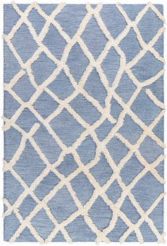 Adica Blue Wool Area Rug - Clearance - Ornate Home