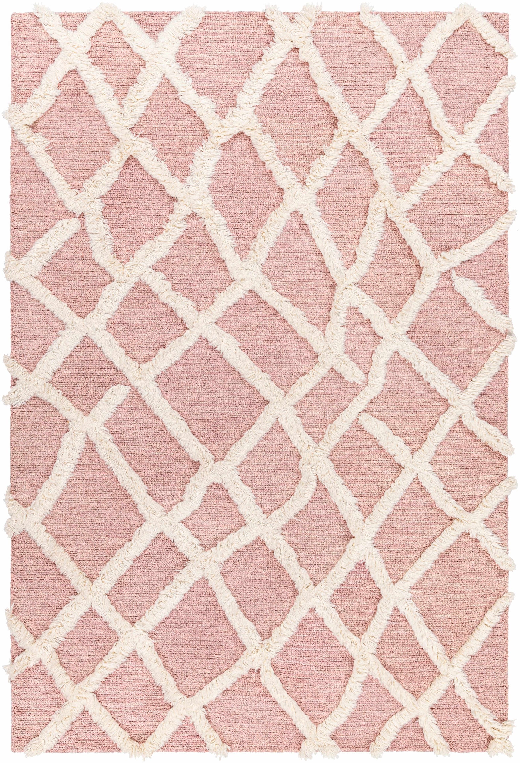 Adica Pink Wool Area Rug - Clearance - Ornate Home