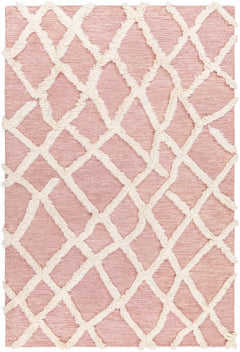 Adica Pink Wool Area Rug - Clearance - Ornate Home