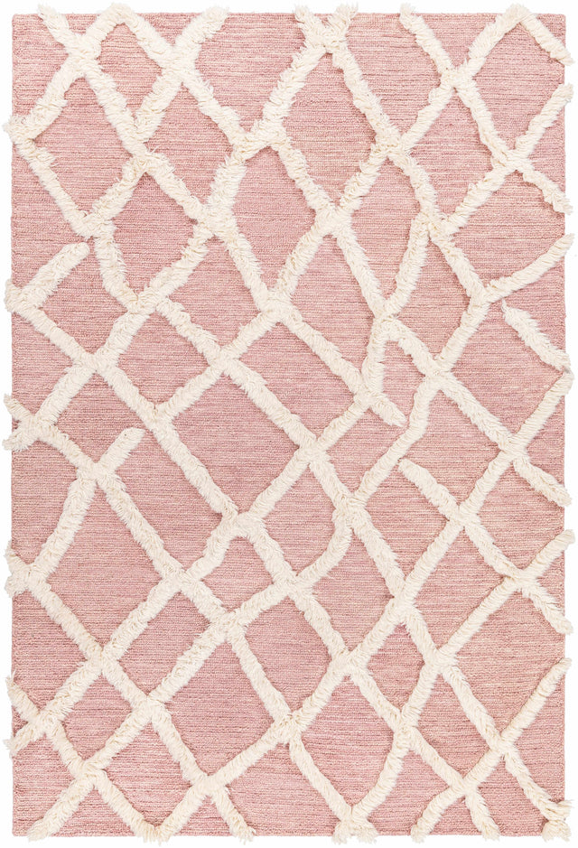 Adica Pink Wool Area Rug - Clearance - Ornate Home