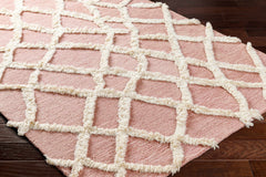 Adica Pink Wool Area Rug - Clearance - Ornate Home