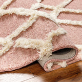 Adica Pink Wool Area Rug - Clearance - Ornate Home