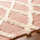 Adica Pink Wool Area Rug - Clearance - Ornate Home