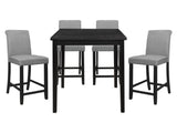 Adina Black / Gray 5-piece Dinig Table Set - Ornate Home