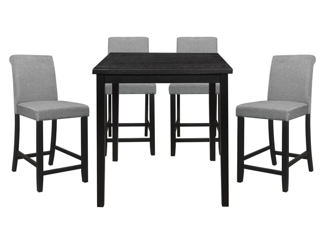 Adina Black / Gray 5-piece Dinig Table Set - Ornate Home