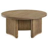 Adina Distressed Light Brown 2-piece Round Coffee Table Set - Ornate Home