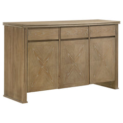 Adina Distressed Light Brown 3-door 59-inch Sideboard Server - Ornate Home