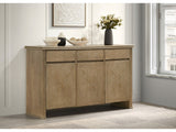 Adina Distressed Light Brown 3-door 59-inch Sideboard Server - Ornate Home