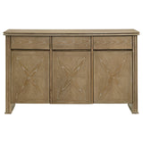 Adina Distressed Light Brown 3-door 59-inch Sideboard Server - Ornate Home