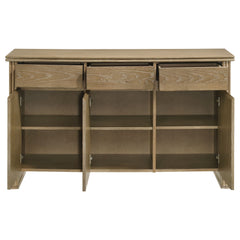 Adina Distressed Light Brown 3-door 59-inch Sideboard Server - Ornate Home