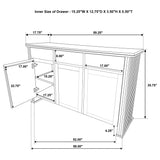 Adina Distressed Light Brown 3-door 59-inch Sideboard Server - Ornate Home