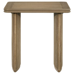 Adina Distressed Light Brown 3-piece Wood Coffee Table Set - Ornate Home