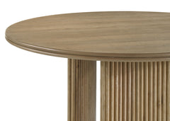 Adina Distressed Light Brown 5-piece Round Dining Table Set - Ornate Home