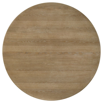 Adina Distressed Light Brown 53-inch Round Wood Dining Table - Ornate Home