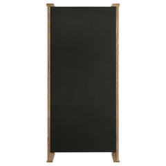 Adina Distressed Light Brown 77-inch Tall Display Cabinet - Ornate Home