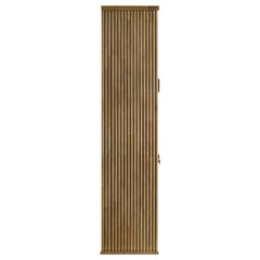 Adina Distressed Light Brown 77-inch Tall Display Cabinet - Ornate Home