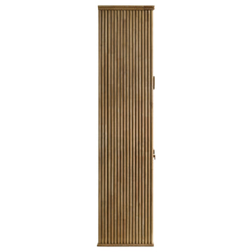 Adina Distressed Light Brown 77-inch Tall Display Cabinet - Ornate Home